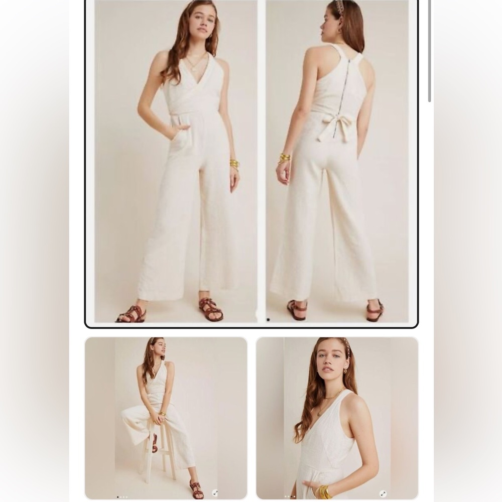 Anthropologie NWT Sleeveless Wide-Leg Jumpsuit